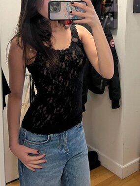 Black Lace Hanky Panky tank top. Brand new never worn. No flaws! Size S